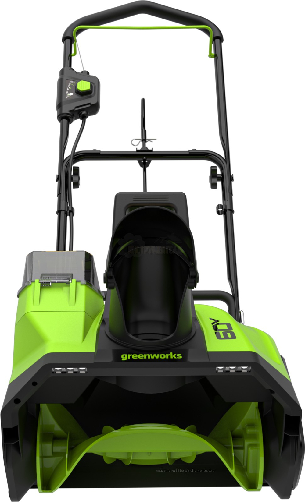 Снегоуборщик аккумуляторный Greenworks GD60PST, 60V, 51 см, бесщеточный, c АКБ 4АЧ и ЗУ 2602907UB