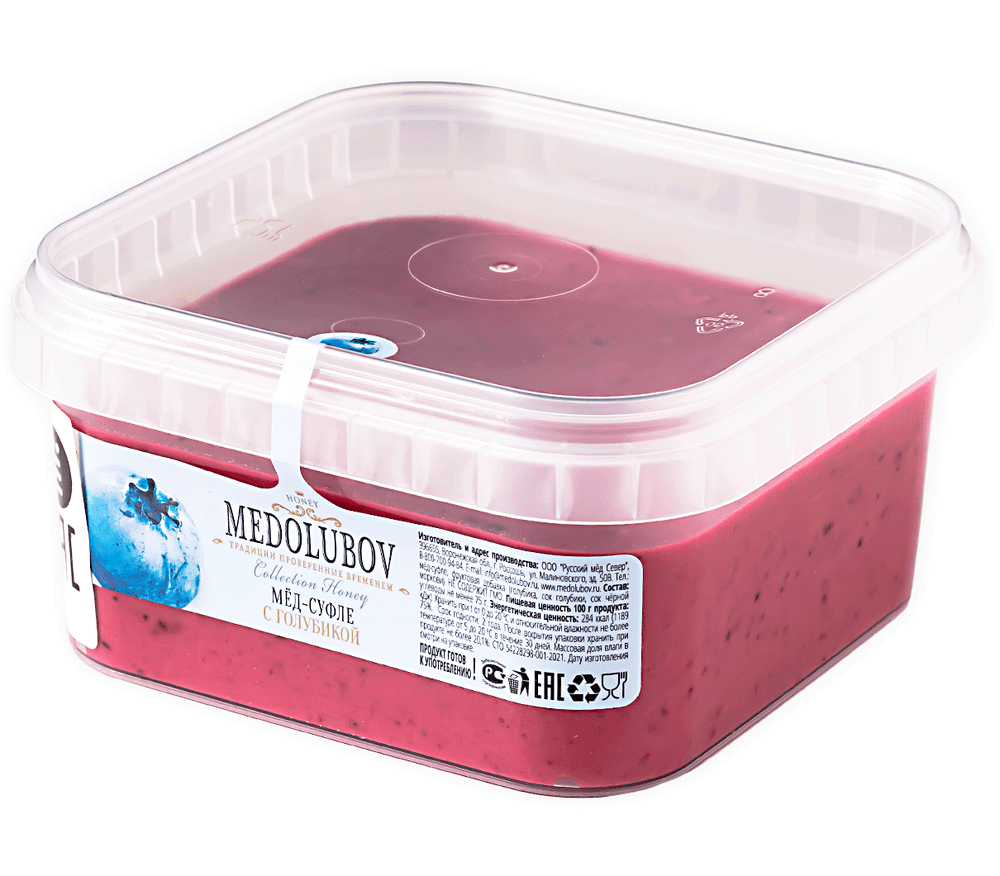 Медовое суфле с голубикой Медолюбов BOX 650 мл