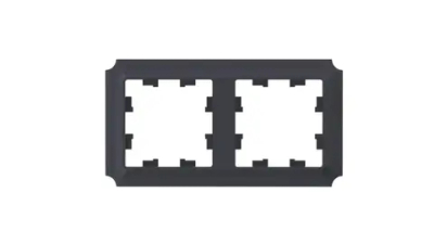 ATLASDESIGN ANTIQUE 2-постовая РАМКА, универсальная, КАРБОН