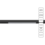 Магнитный трековый светильник Arte Lamp LINEA A4663PL-1BK