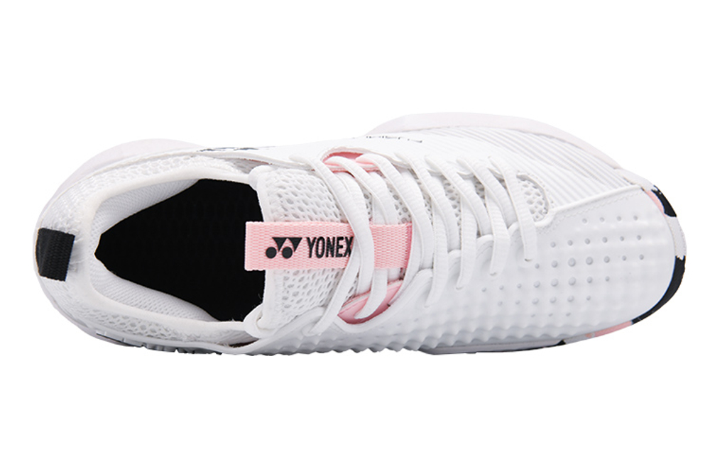 YONEX Breathable Low top Tennis Shoes Women"s White Pink
