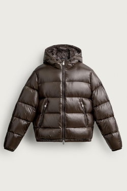 ZARA ПУХОВИК 80/20 WATER REPELLENT, КОРИЧНЕВЫЙ