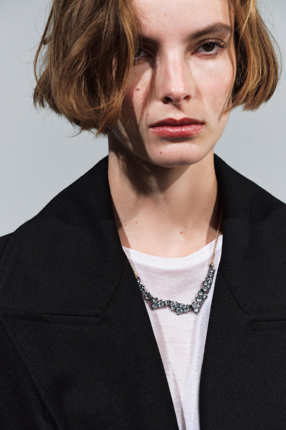 ZARA КОЛЬЕ СО СТРАЗАМИ, ЗОЛОТИСТЫЙ