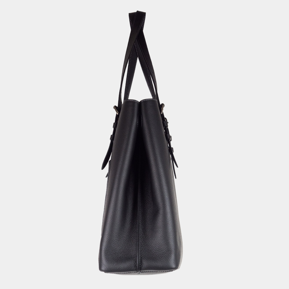 Сумка Shopper Vintage из кожи теленка, черного цвета