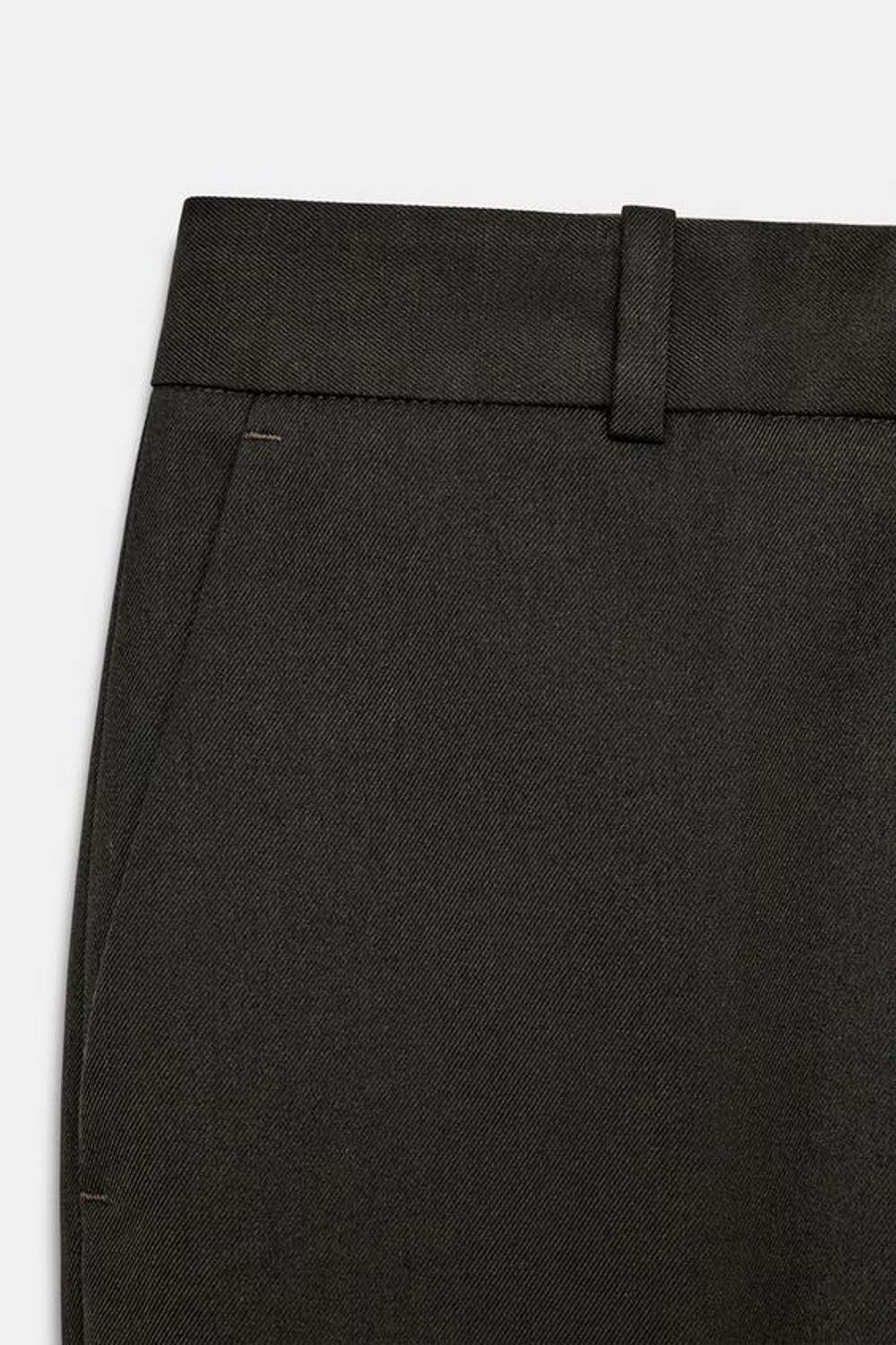 ZARA УКОРОЧЕННЫЕ БРЮКИ С НИЗКОЙ ПОСАДКОЙ, КОРИЧНЕВЫЙ
