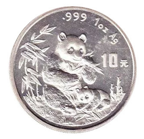 10 юаней 1996 Панда. Китай. Серебро