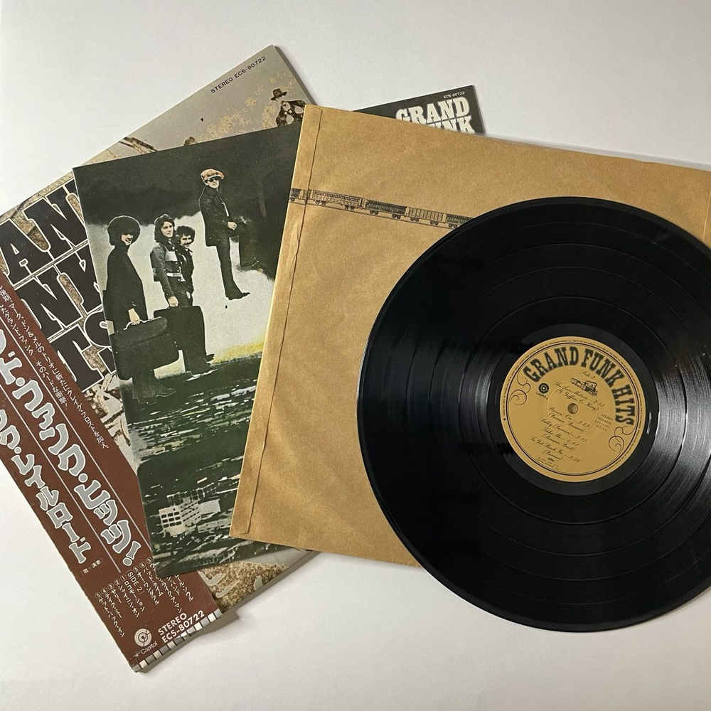 Винтажная виниловая пластинка LP Grand Funk Hits (Japan 1976) (Obi) Some Kind Of Wonderful (Poster)