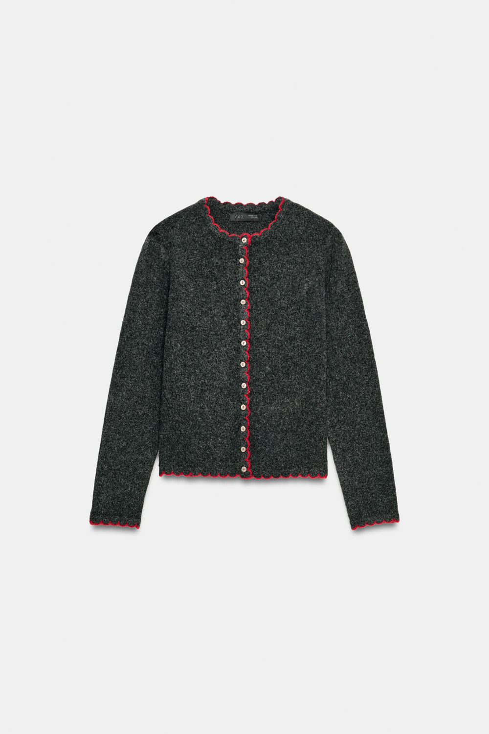 ТРИКОТАЖНЫЙ КАРДИГАН С КОНТРАСТНОЙ ОКАНТОВКОЙ — ZARA