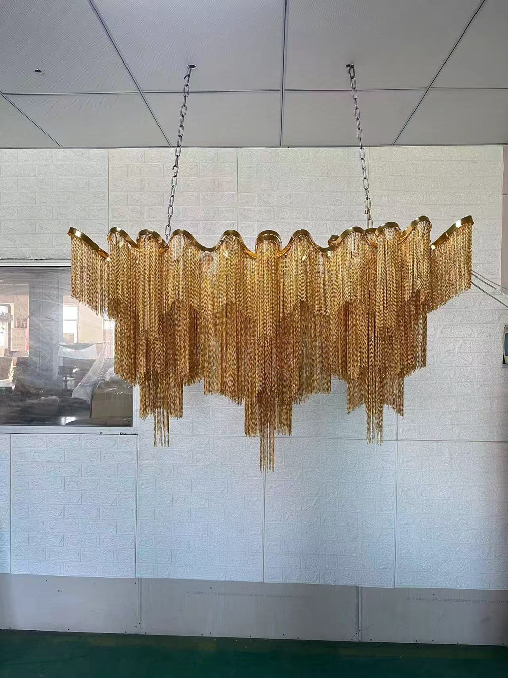 Pendant design lamp Stream by Terzani Long (Silver)