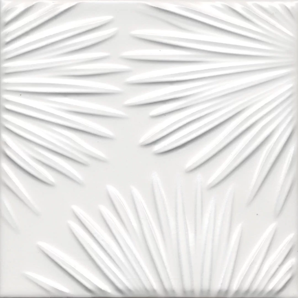 Керамическая плитка KERAMA MARAZZI АГДАЛЬ (4) белый матовый структура 15x15 / 9 мм. / KMD2SFE001BN
