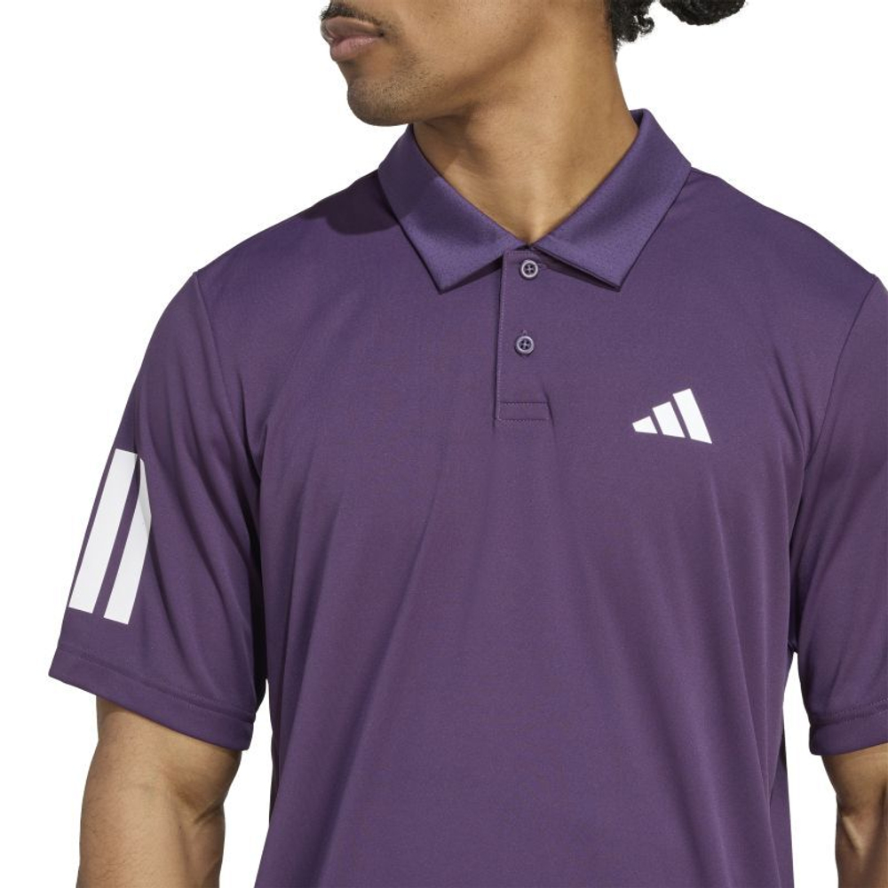 Мужское теннисное поло Adidas Club 3-Stripes - слива Аврора