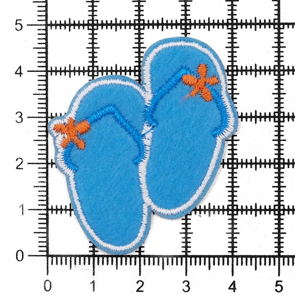 Аппликация термоклеевая Сланцы, 4х4.5см, Hobby&Pro