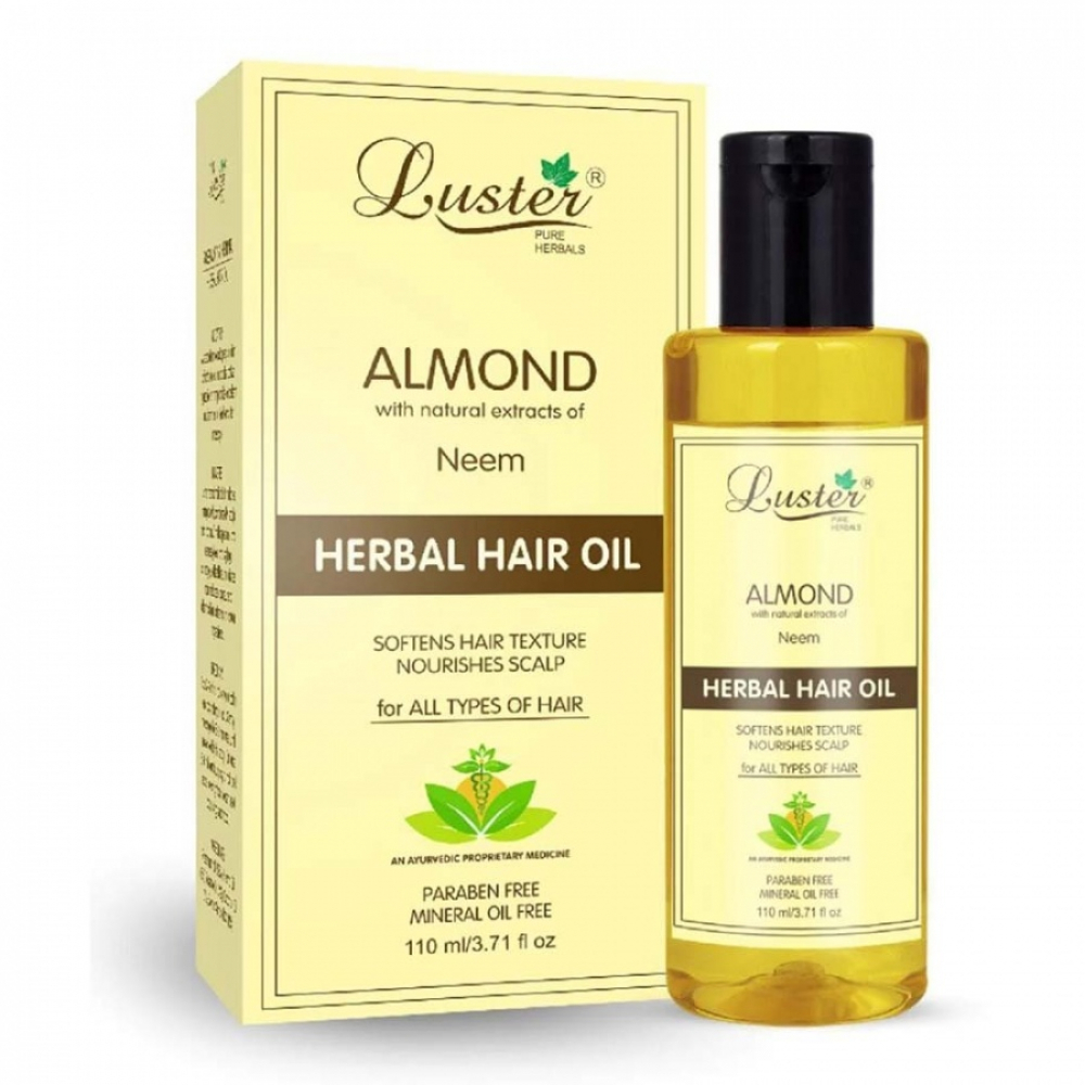 Миндальное масло для волос с нимом Ластер | Luster Almond Herbal Hair Oil 110ml