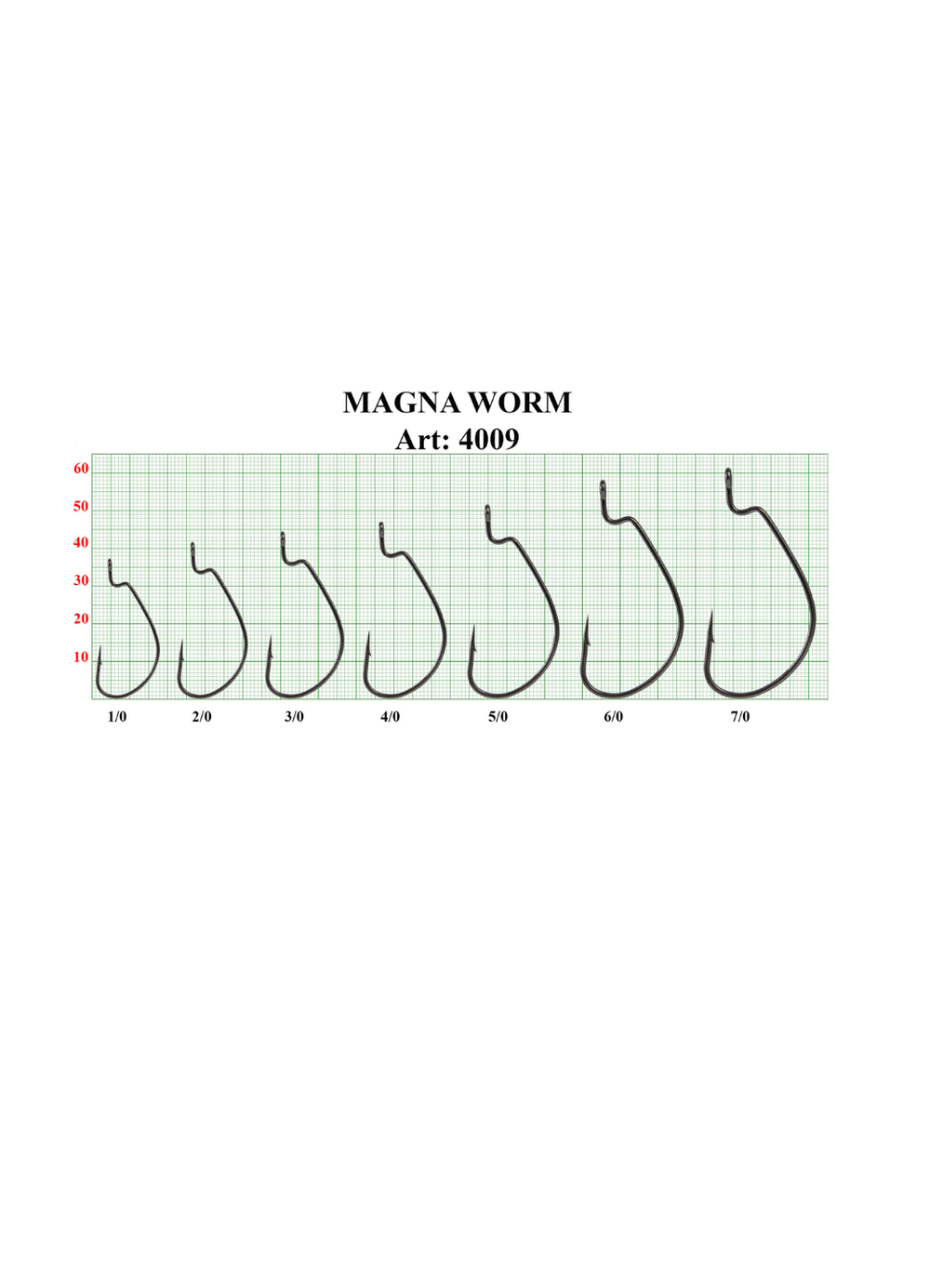 Крючок рыболовный Fish Crystal (офсет) MAGNA WORM 4009 №6/0 (5 упаковок)