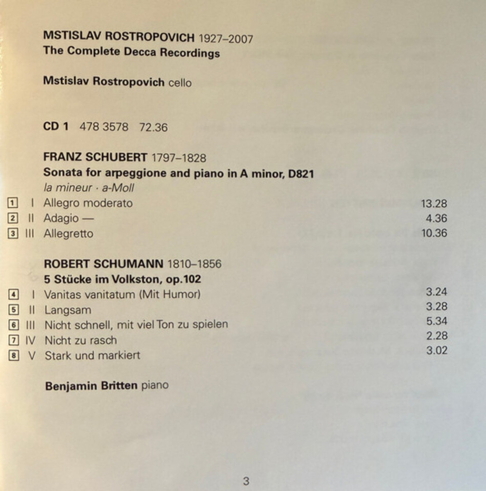 Mstislav Rostropovich / The Complete Decca Recordings (5CD)