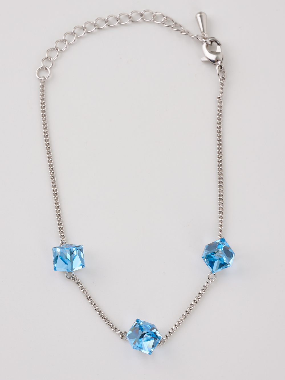 Браслет Миражи с голубыми кристаллами Swarovski