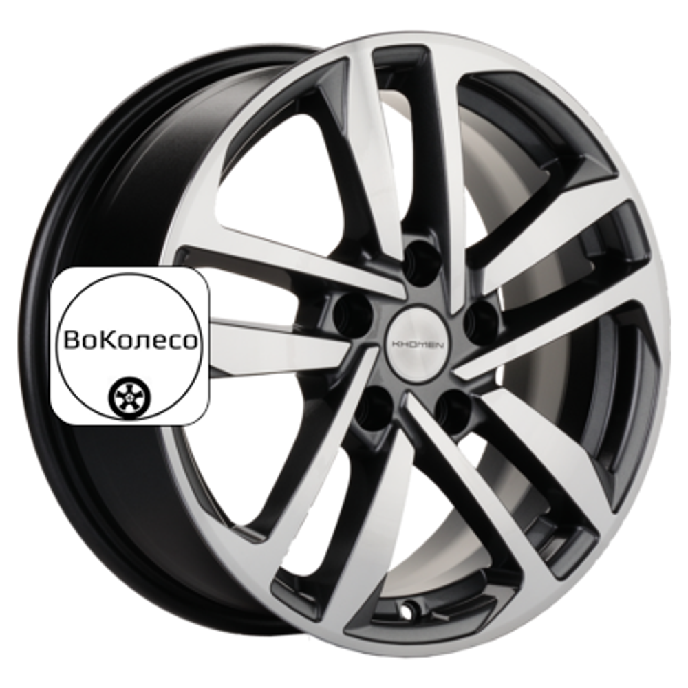 6,5x16/5x114,3 ET47 D66,1 KHW1612 (Fluence/Juke) Gray-FP Khomen Wheels