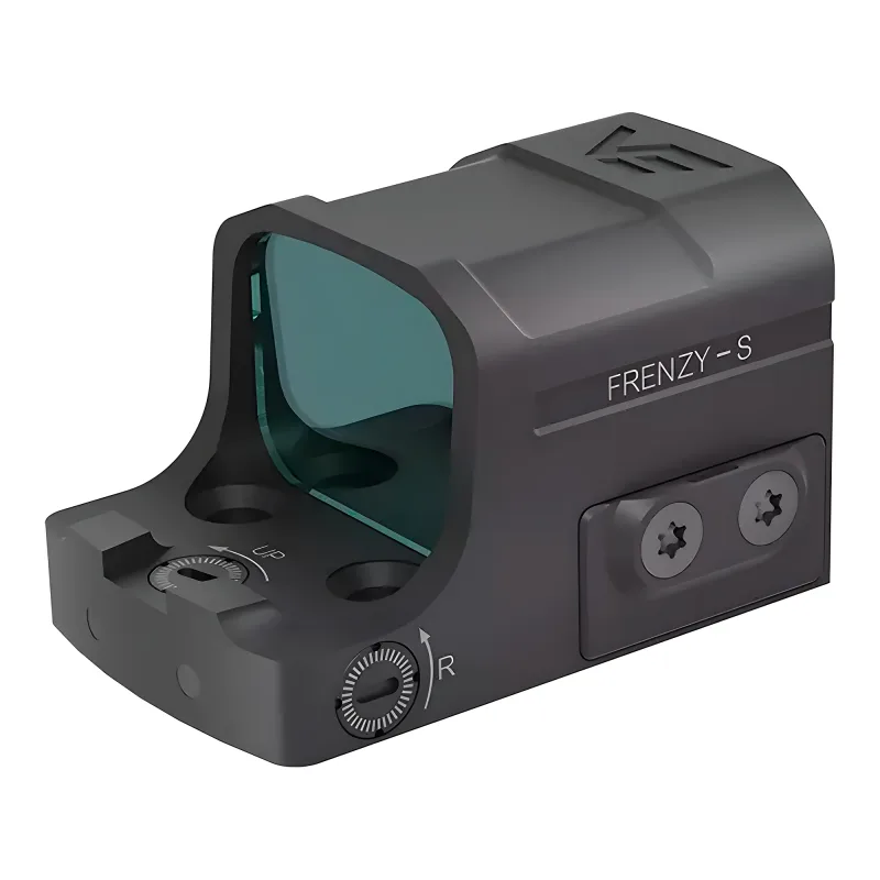 Коллиматор Vector Optics Frenzy-S 1x17x20 Aspheric Pistol, 3 МOA, красная - вид в три четверти, корпус и линза