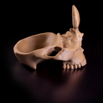 Подставка-череп для очков и мелочей в прихожую, 3D печать, светло-коричневый