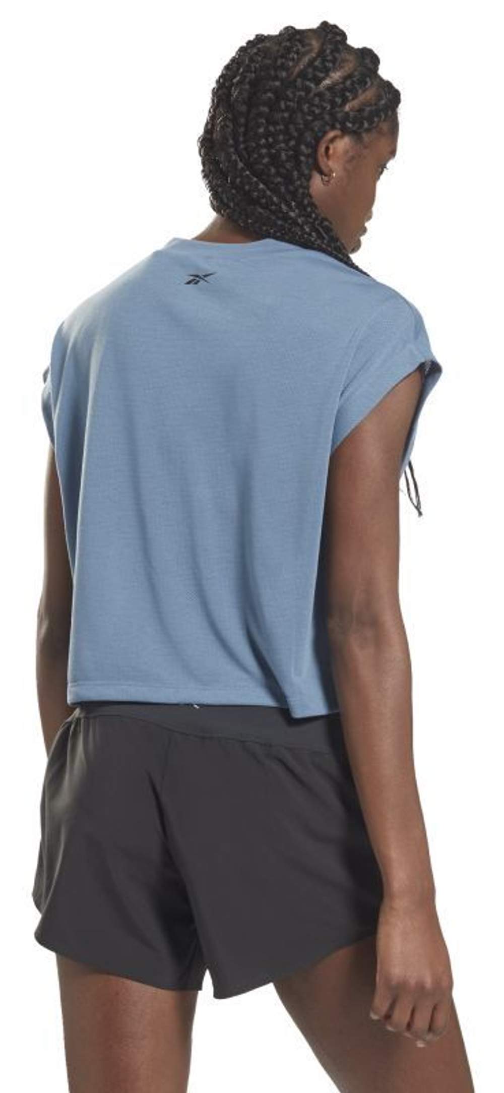 Женская футболка теннисная Reebok Les Mills BodyCombat Supremium Tee W - blue slate