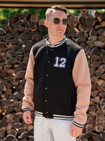 Бомбер "12" бежевый