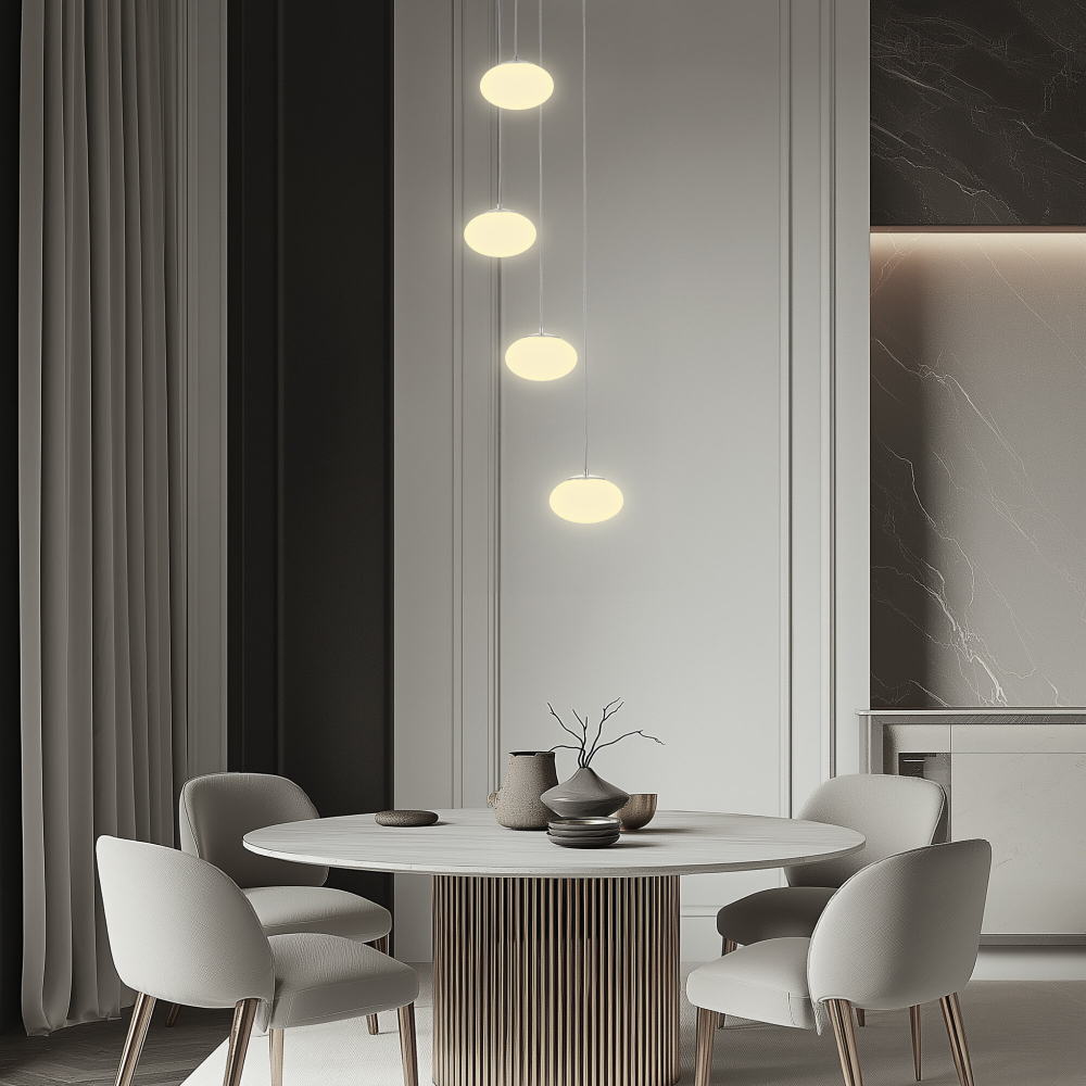 Citilux ATMAN SMART CL226A051 LED RGB Умная каскадная люстра Матовый Хром