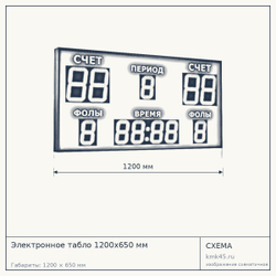 Электронное табло 1200x650 мм — от 48 000 ₽