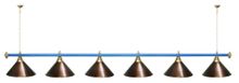 Лампа STARTBILLIARDS 6 пл. (плафоны хром,штанга золотая,фурнитура золото)