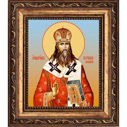Кирилл Казанский (Смирнов), священномученик, митрополит. Икона на холсте.