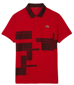 Мужское теннисное поло Lacoste Tennis x Novak Djokovic Fan Version - красный