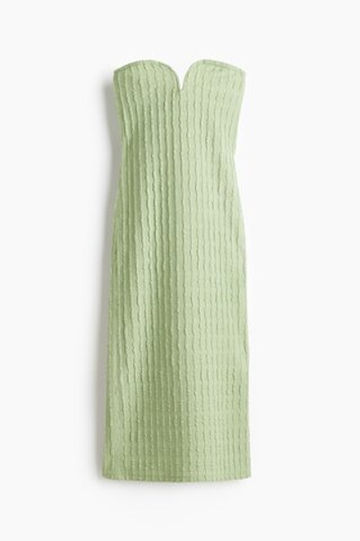 Платье-бандо из текстурного джерси - H&M