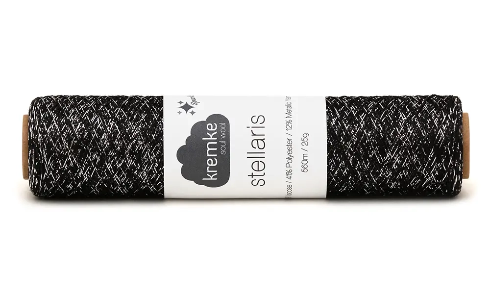 Люрекс KREMKE STELLARIS (197/Черный с серебром)