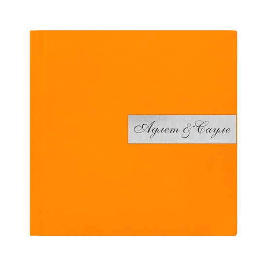 30х30 фотокнига Orange c алюминиевой вставкой