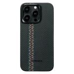 Чехол из арамидного волокна с поддержкой MagSafe PITAKA Fusion Weaving MagEZ Case 4 600D для iPhone 15 Pro, Rhapsody (Рапсодия)