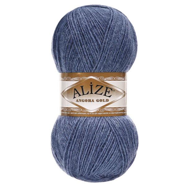 Пряжа Alize (Ализе) Angora Gold / уп.5 мот. по 100 г, 550м, 203 джинс меланж A