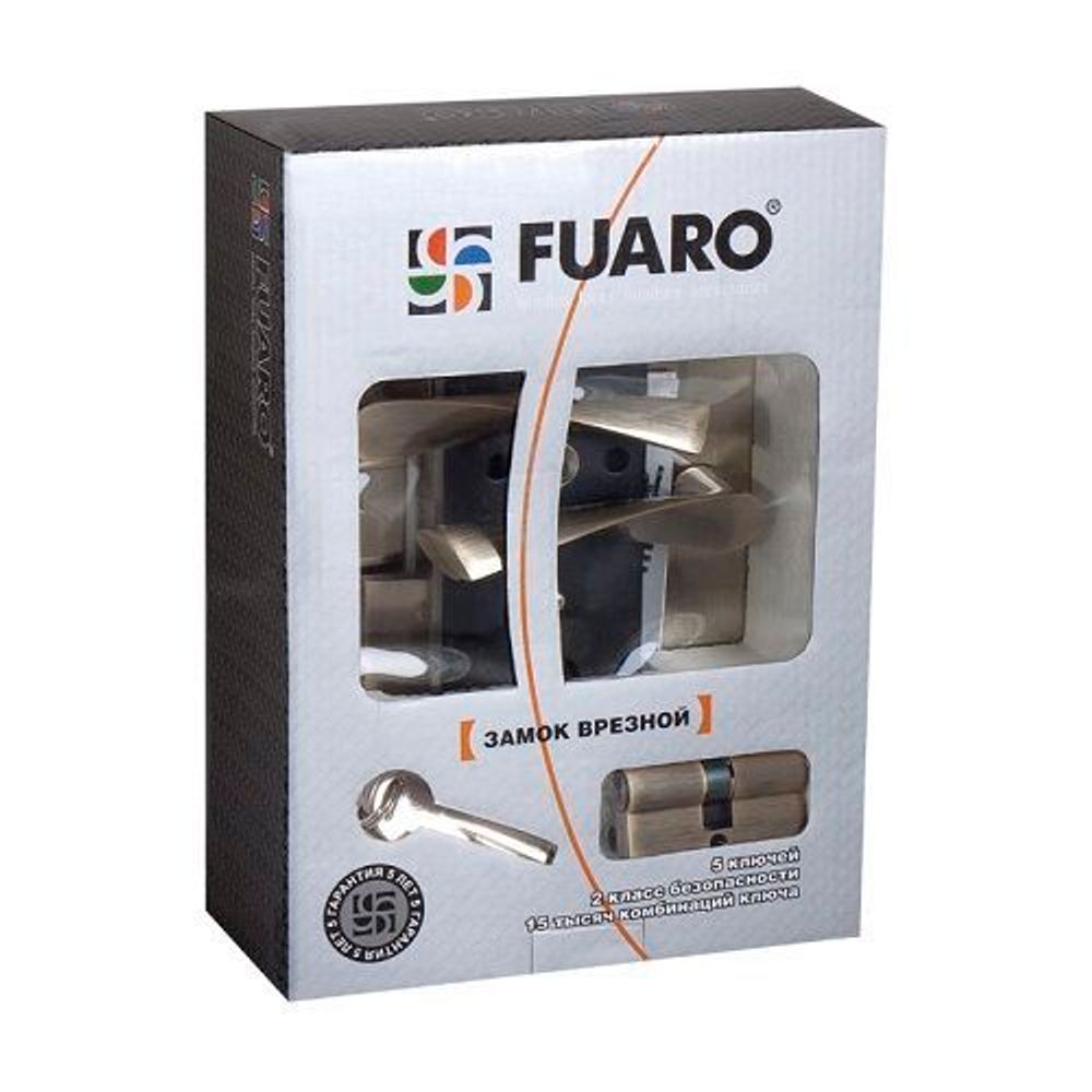 Замок врезной FUARO SET F9013 SG/GP мат.золото/золото /27073/