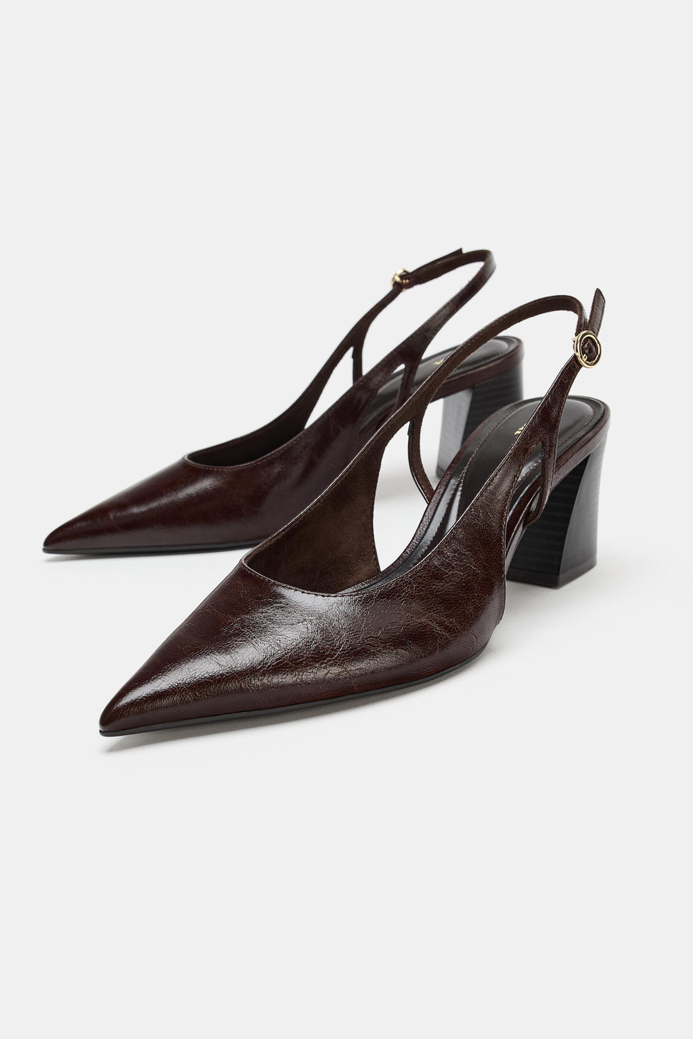 ZARA ТУФЛИ-МЮЛИ, КОРИЧНЕВЫЙ