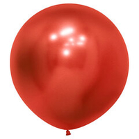 Шар 24" хром красный, (Зеркальные шары) / Reflex Red 915