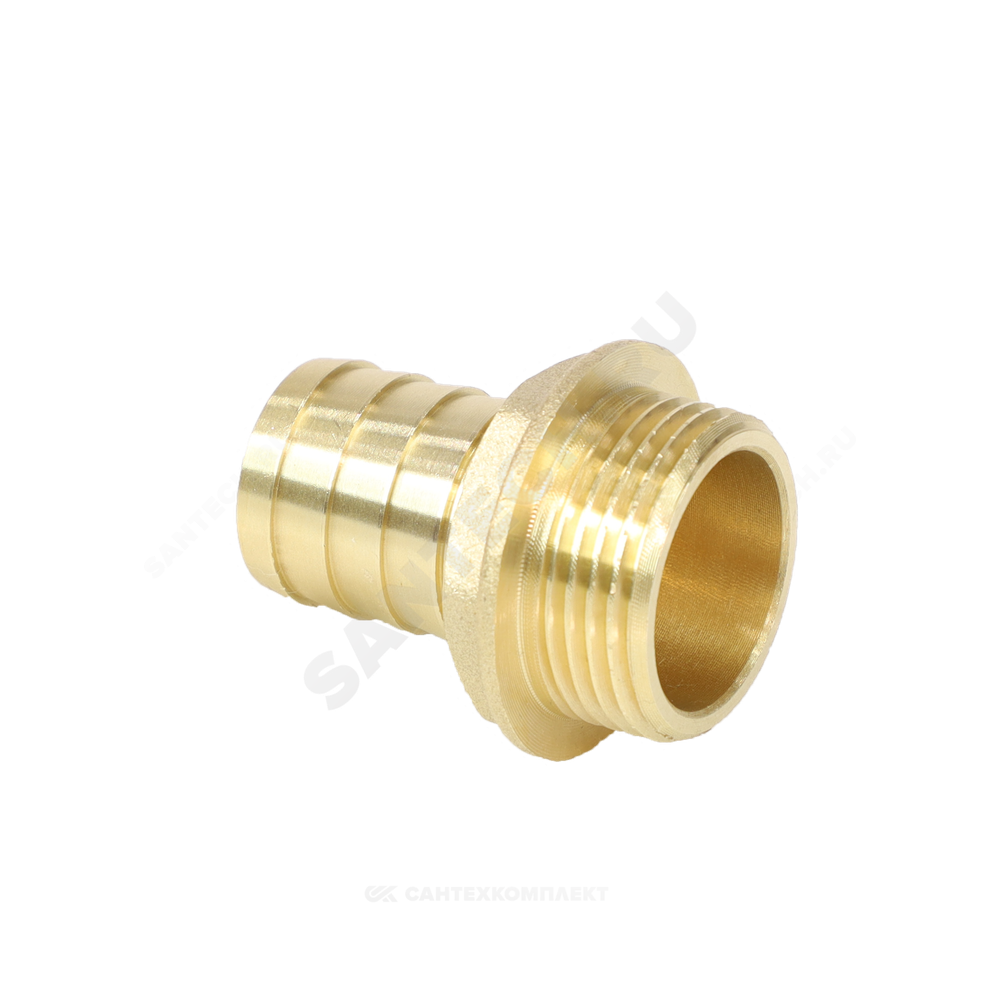 Переходник штуцерный латунь неразъемный для шланга Дн 18х1/2" НР 9102 Aquasfera 9102-06