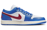 Jordan 1 Low Sport Blue Gym Red Women's
