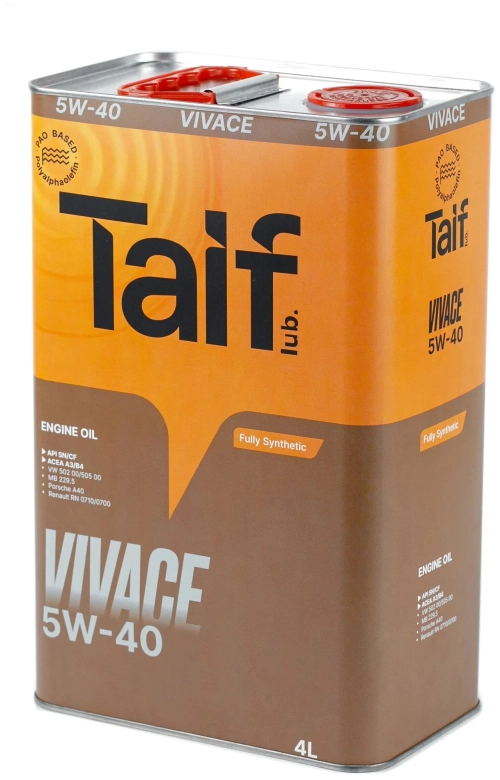 TAIF VIVACE 5W40 4л Масло моторное