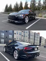 Карбоновый обвес для Audi RS5 2016-2018+ Ауди бампер диффузор губа юбки спойлер