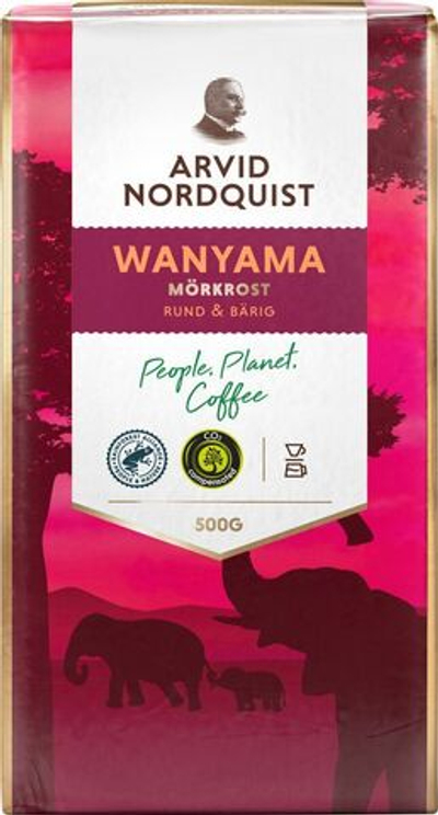 Arvid Nordquist кофе молотый Wanyama ISCC темная обжарка, 500 г (Швеция)