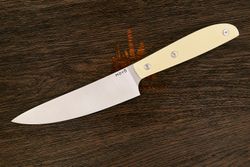 Нож кухонный MOYO Геликон шеф 165мм, сталь AR-RPM9, рукоять G10-extra слоновая кость