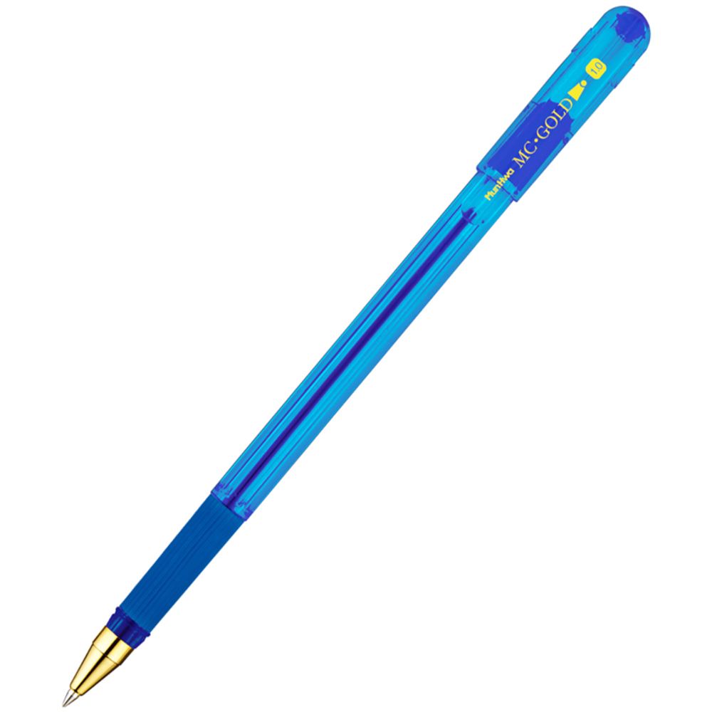 Ручка шариковая MunHwa MC Gold синяя, 1.0мм, масляный стержень, грип