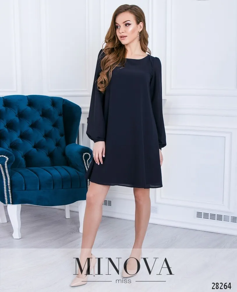 Платье 3110-темно-синий Minova
