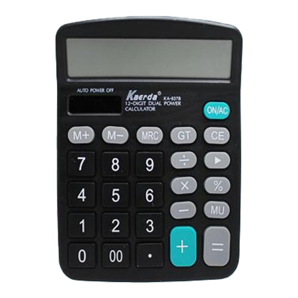 Калькулятор настольный Kaerda 12 Bit, LCD, 15*12.2*3.6 см, чёрный