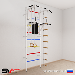 Шведская стенка Sv Sport усиленная 678 (Турник стандарт/Брусья/Кольца/Лестница)