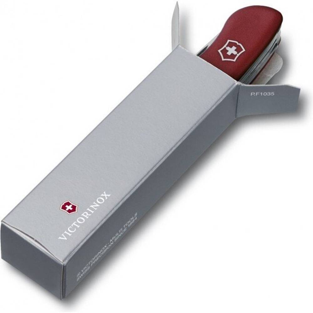 Нож Victorinox Hunter, 111 мм, 12 функций, с фиксатором лезвия, красный