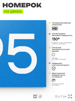 Номер на дверь 695, табличка на дверь для офиса, квартиры, кабинета, аудитории, склада, голубая 120х70 мм, Айдентика Технолоджи